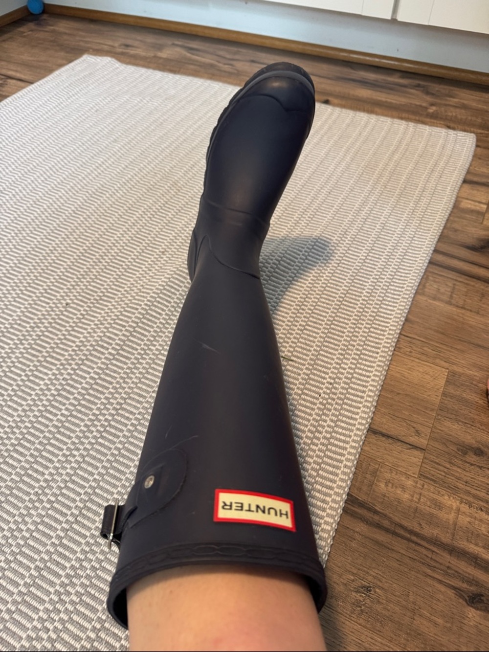 Hunter Tall Matte Navy Rubber Boots - Picture 13 of 14